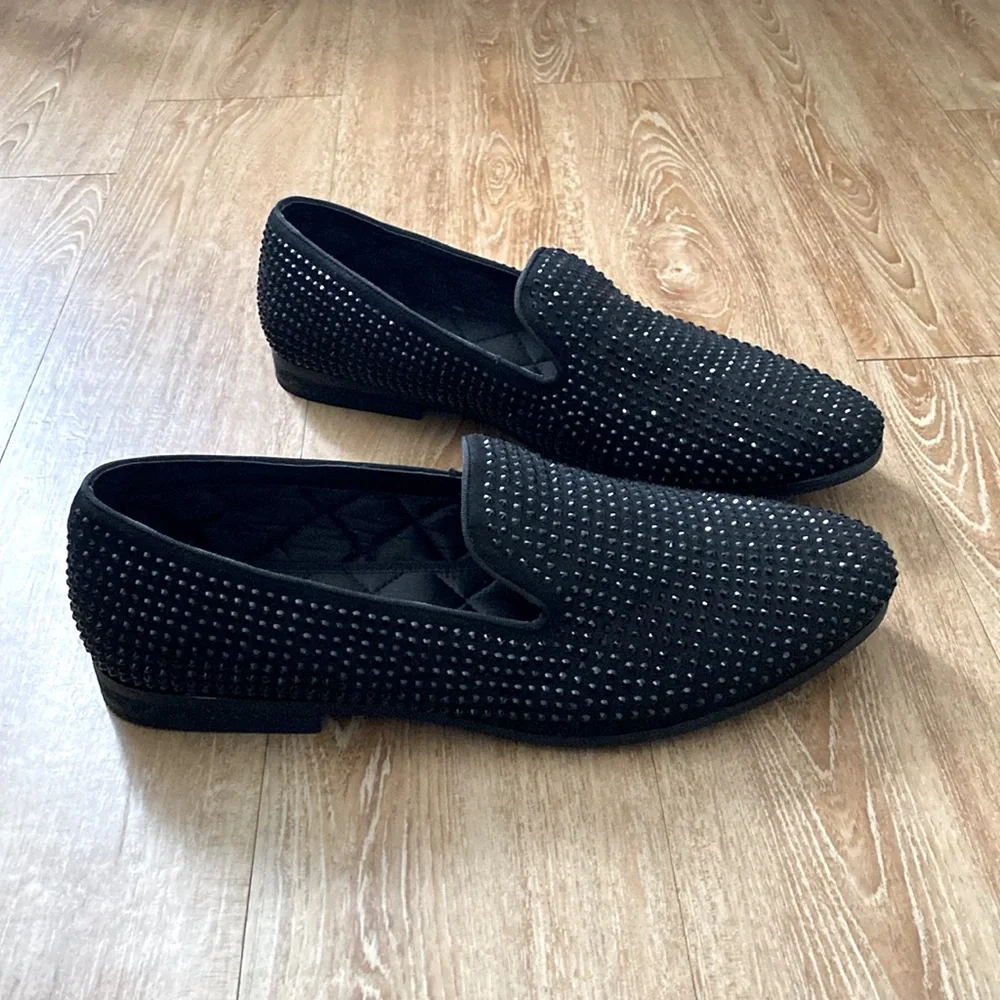 Steve Madden Cavia black smoking slippers. Size 14